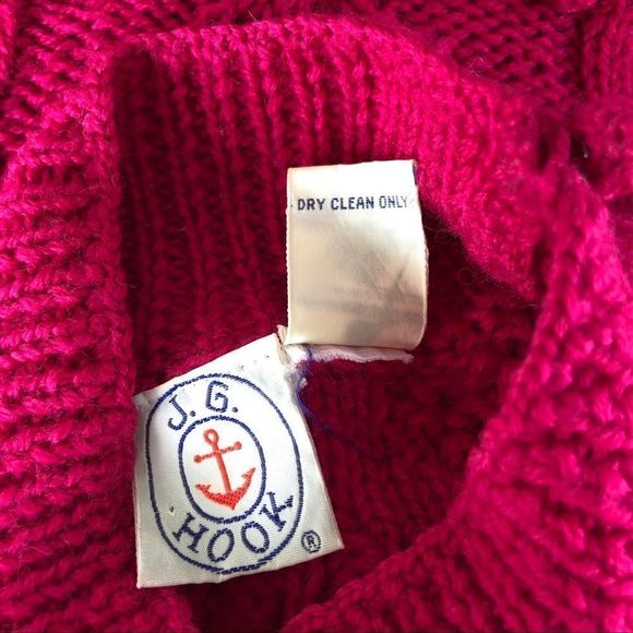 80’s Vintage Hot Pink Pom Pom Long Sleeve Sweater - Picture 7 of 8